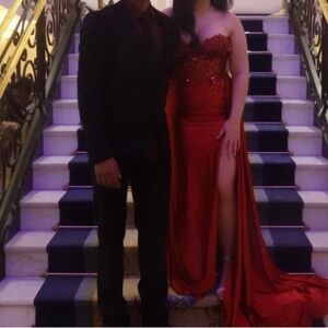 Elegant Red Evening Gown